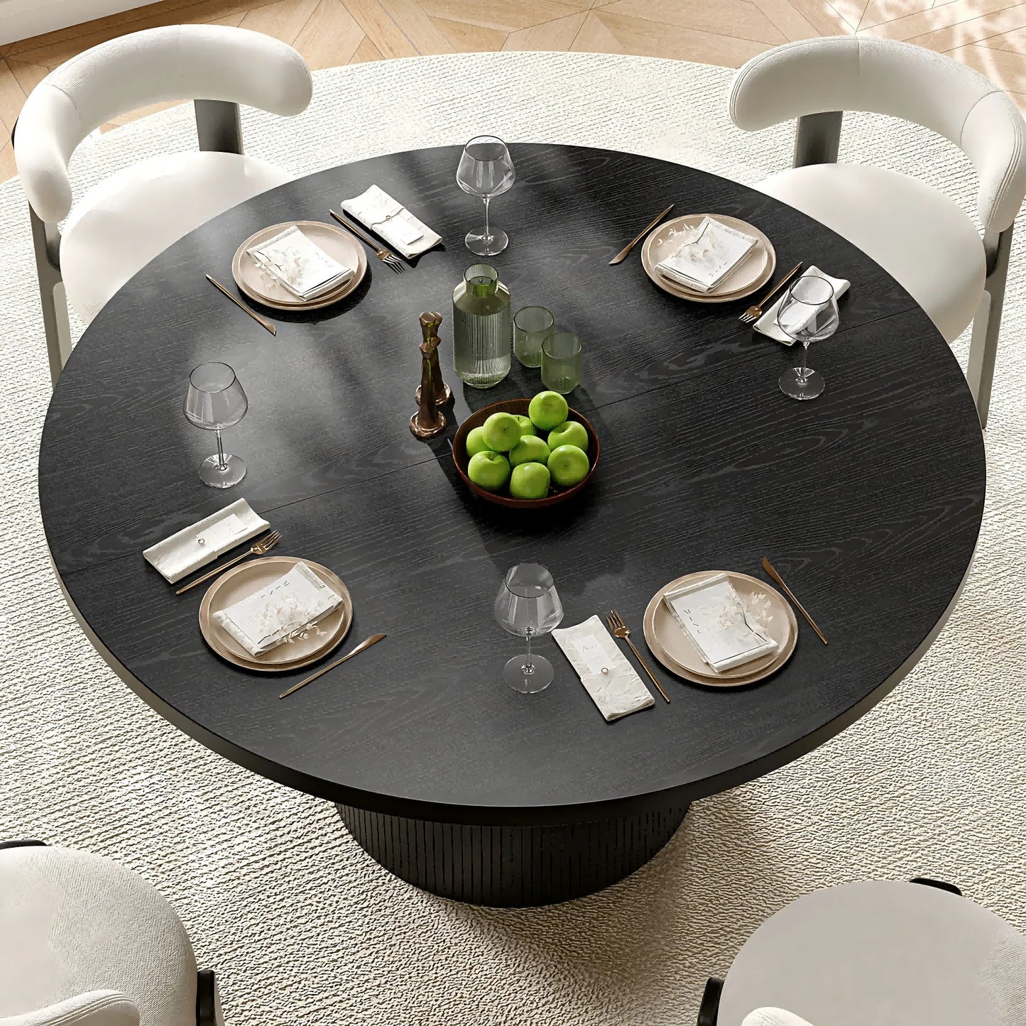 47-Inch Fluted Round Dining Table