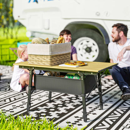 Height-Adjustable Folding Camping Table