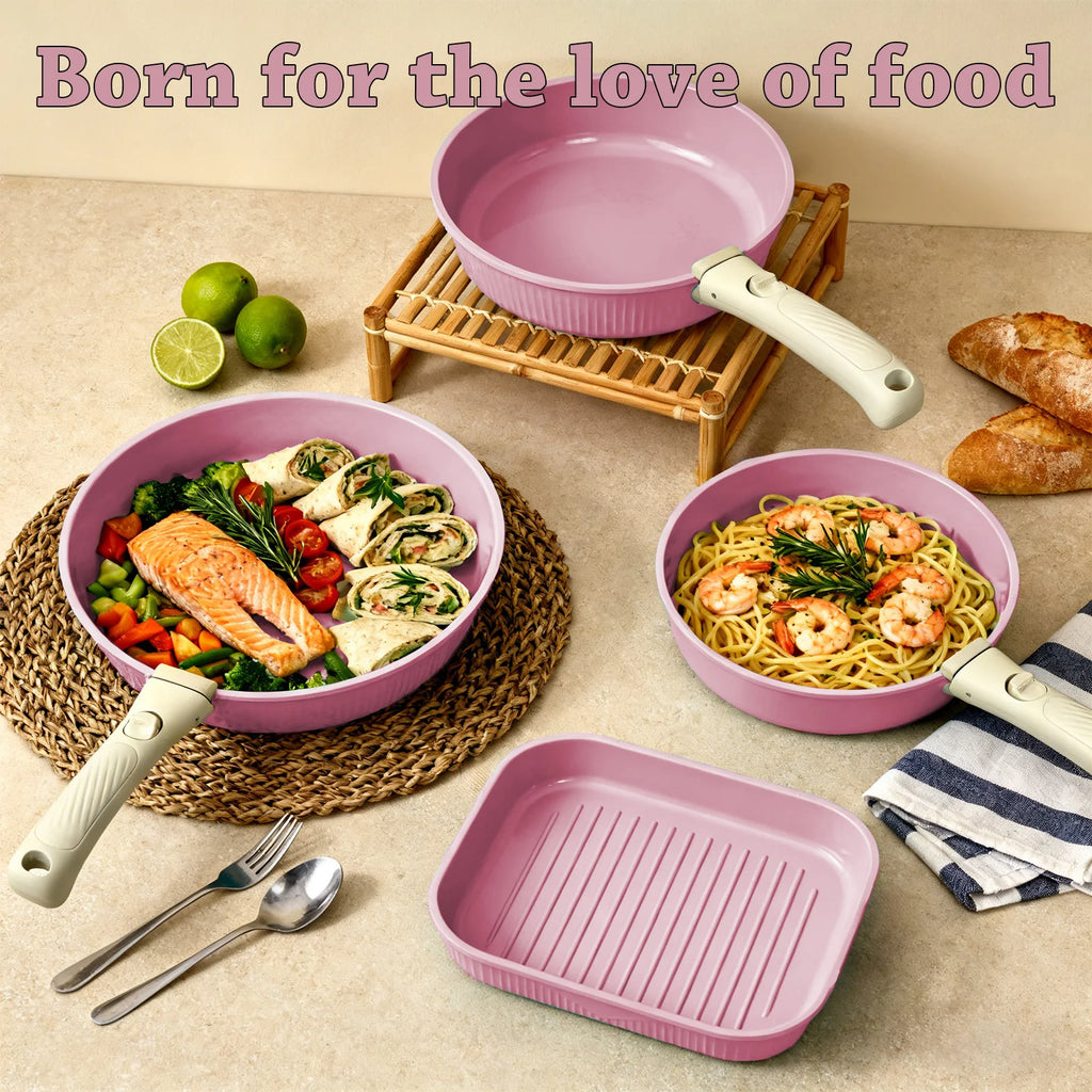 24-Piece Stackable Nonstick Cookware Set
