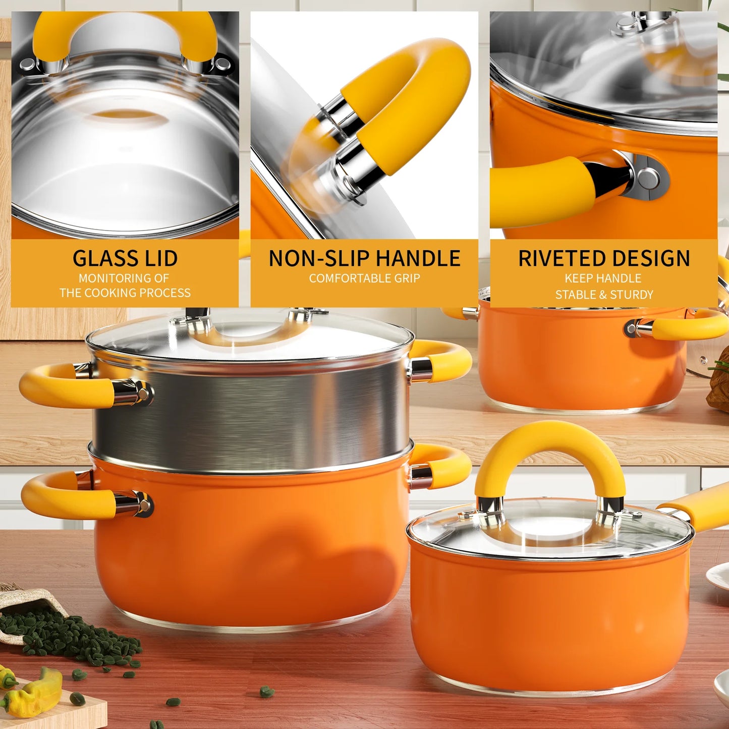 7-Piece Stainless Steel Cookware Set