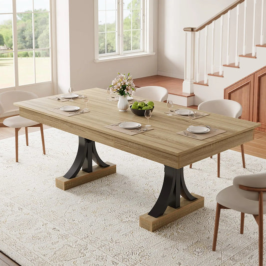 71-Inch Dining Table with 2 Drawers