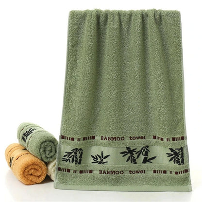 2-Piece Plush Bamboo Fiber Towel Set