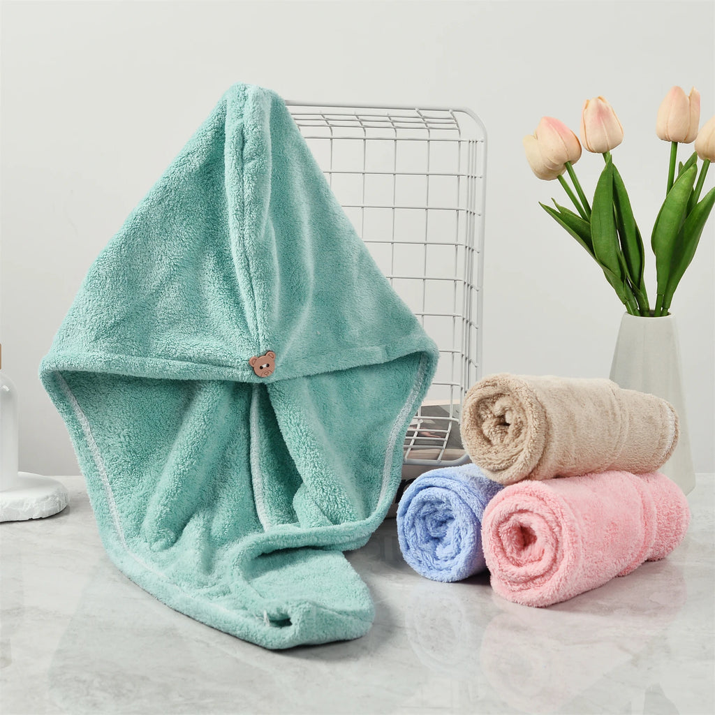 Set of 4 Quick-Dry Hair Towels