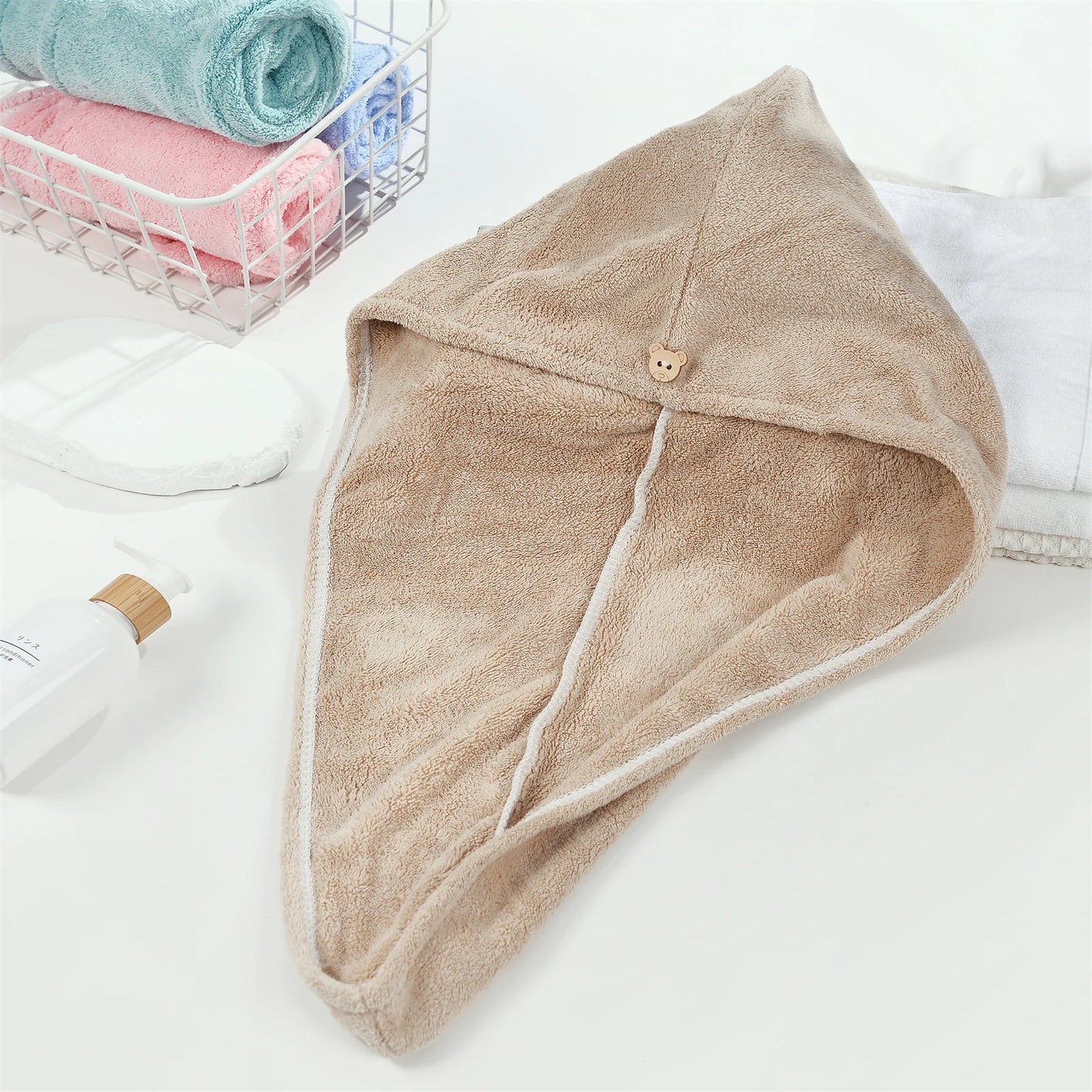 Set of 4 Quick-Dry Hair Towels