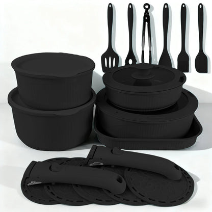 24-Piece Stackable Nonstick Cookware Set