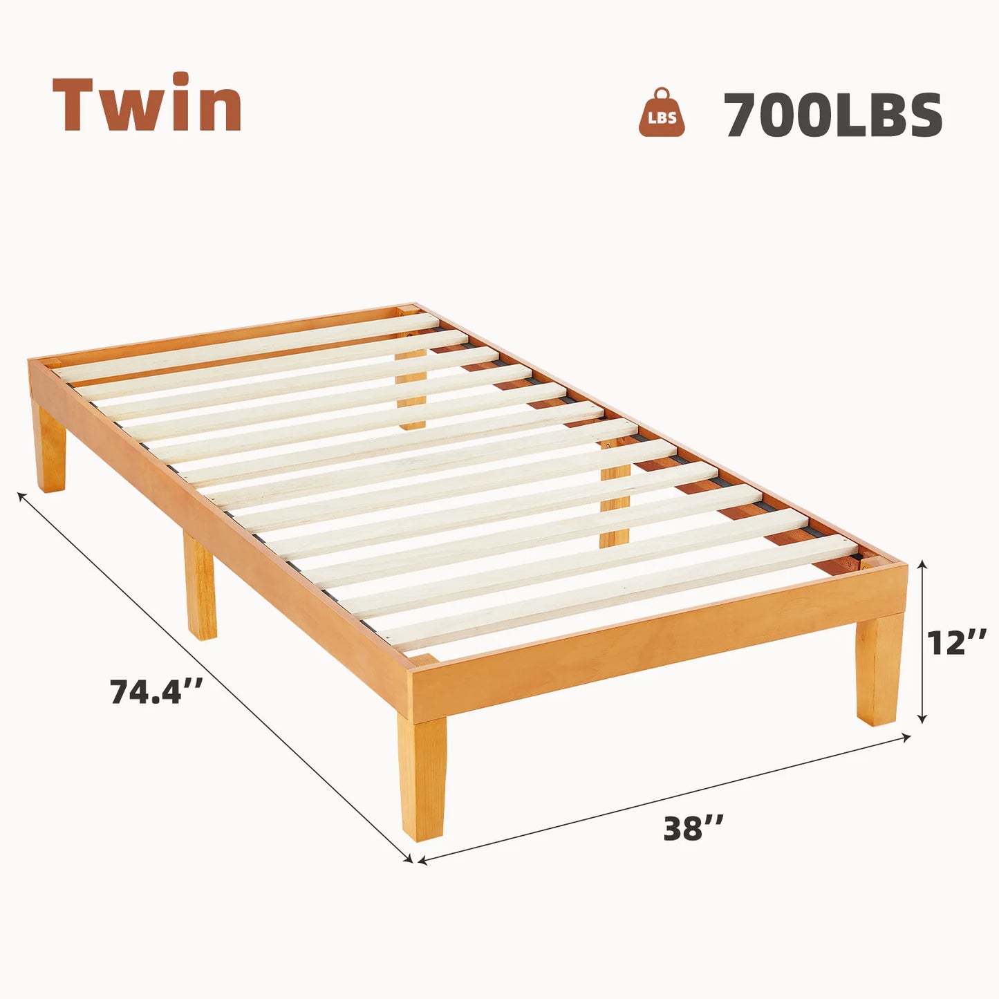 Solid Wood Platform Bed Frame
