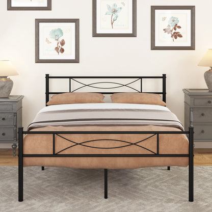 Metal Platform Bed with Underbed Storage