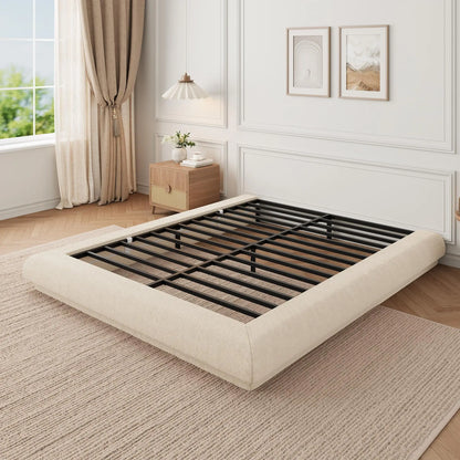 Upholstered Low-Profile Cloud Platform Bed