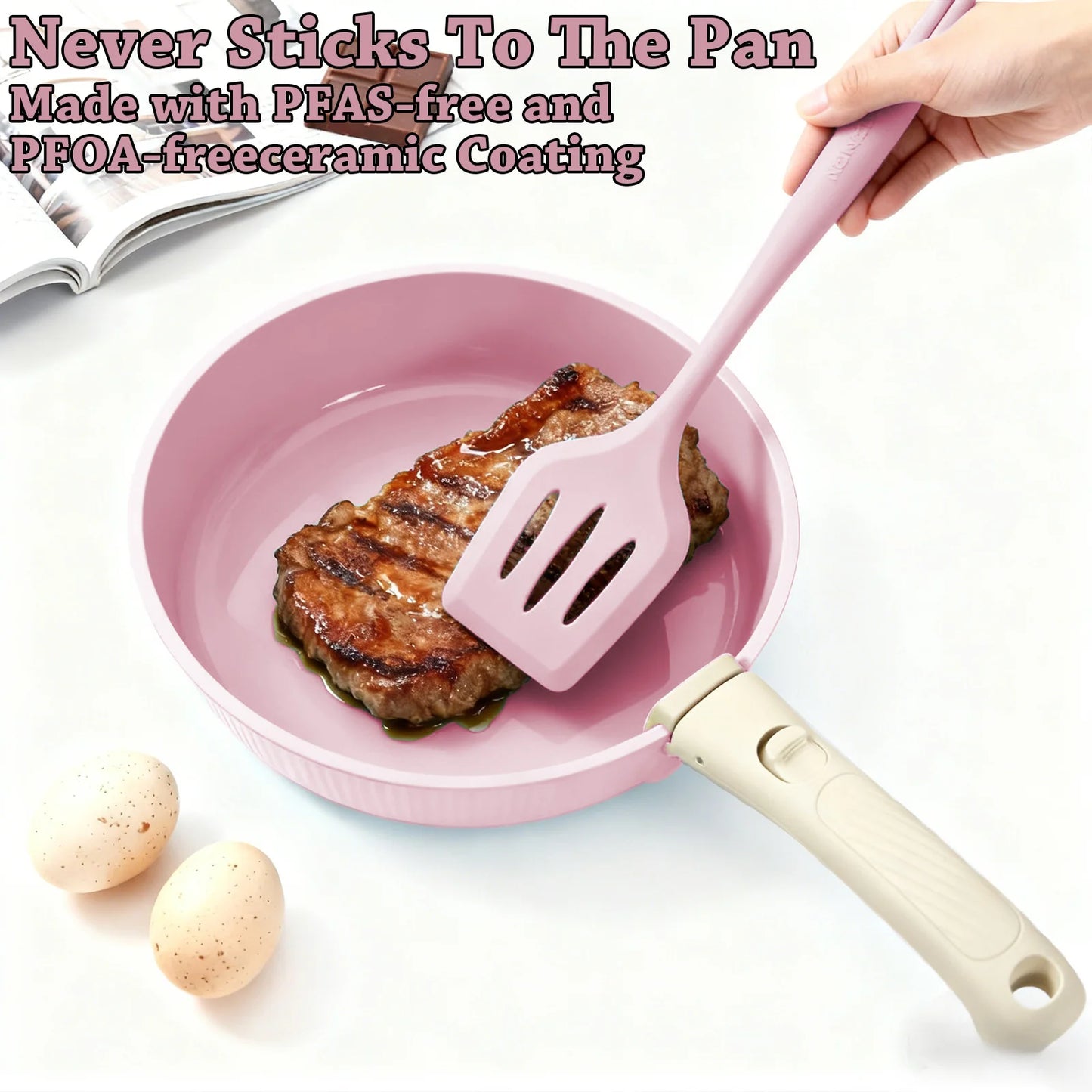 24-Piece Stackable Nonstick Cookware Set