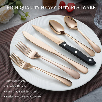 24-Piece Stainless Steel Flatware Set