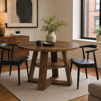 43-Inch Farmhouse Round Dining Table