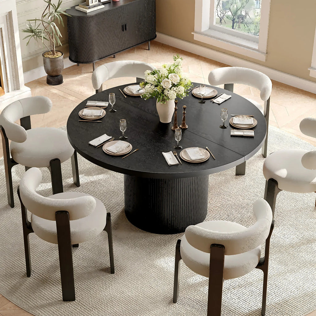47-Inch Fluted Round Dining Table