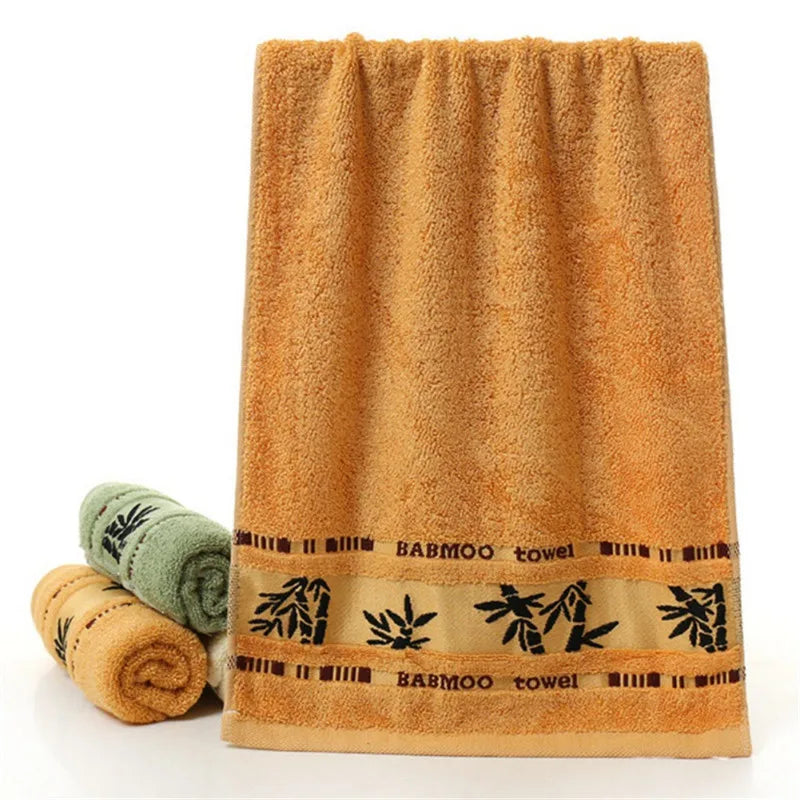 2-Piece Plush Bamboo Fiber Towel Set