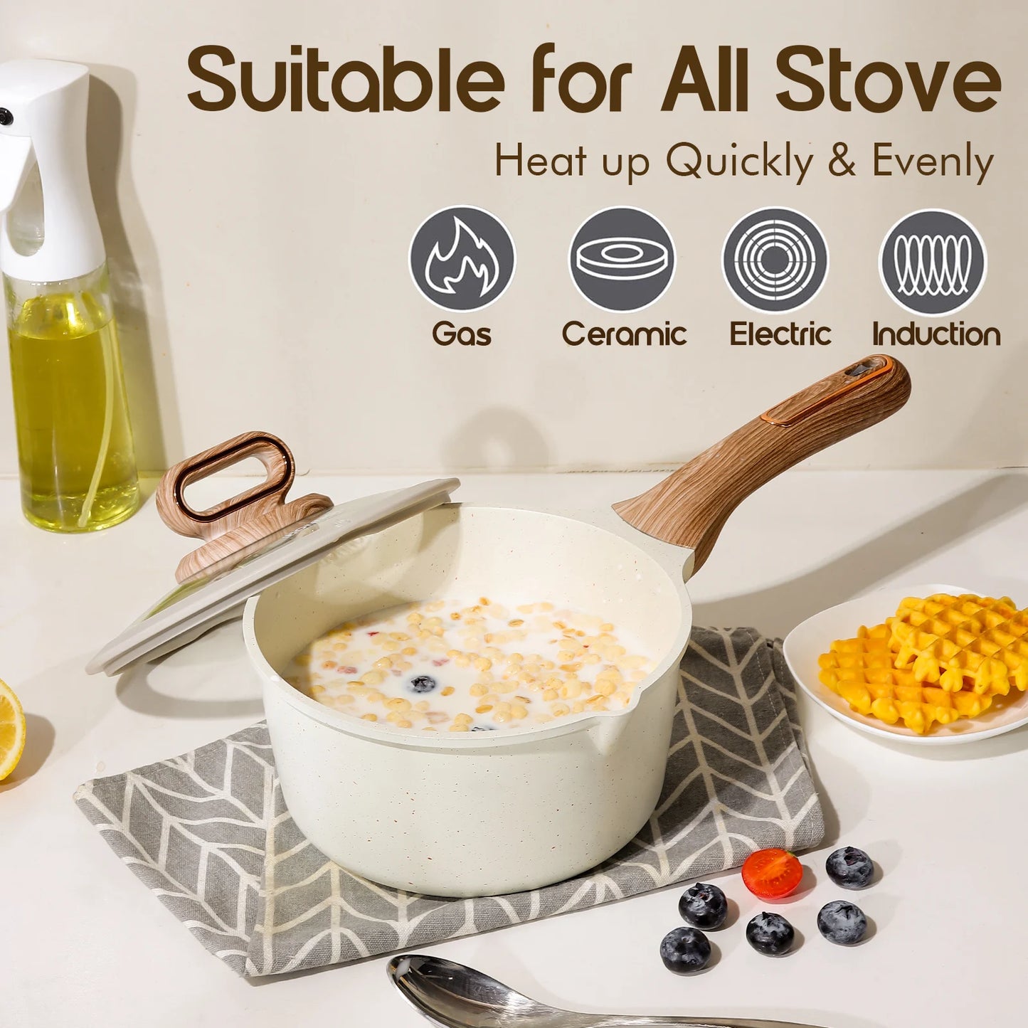 15-Piece Ceramic Nonstick Cookware Set