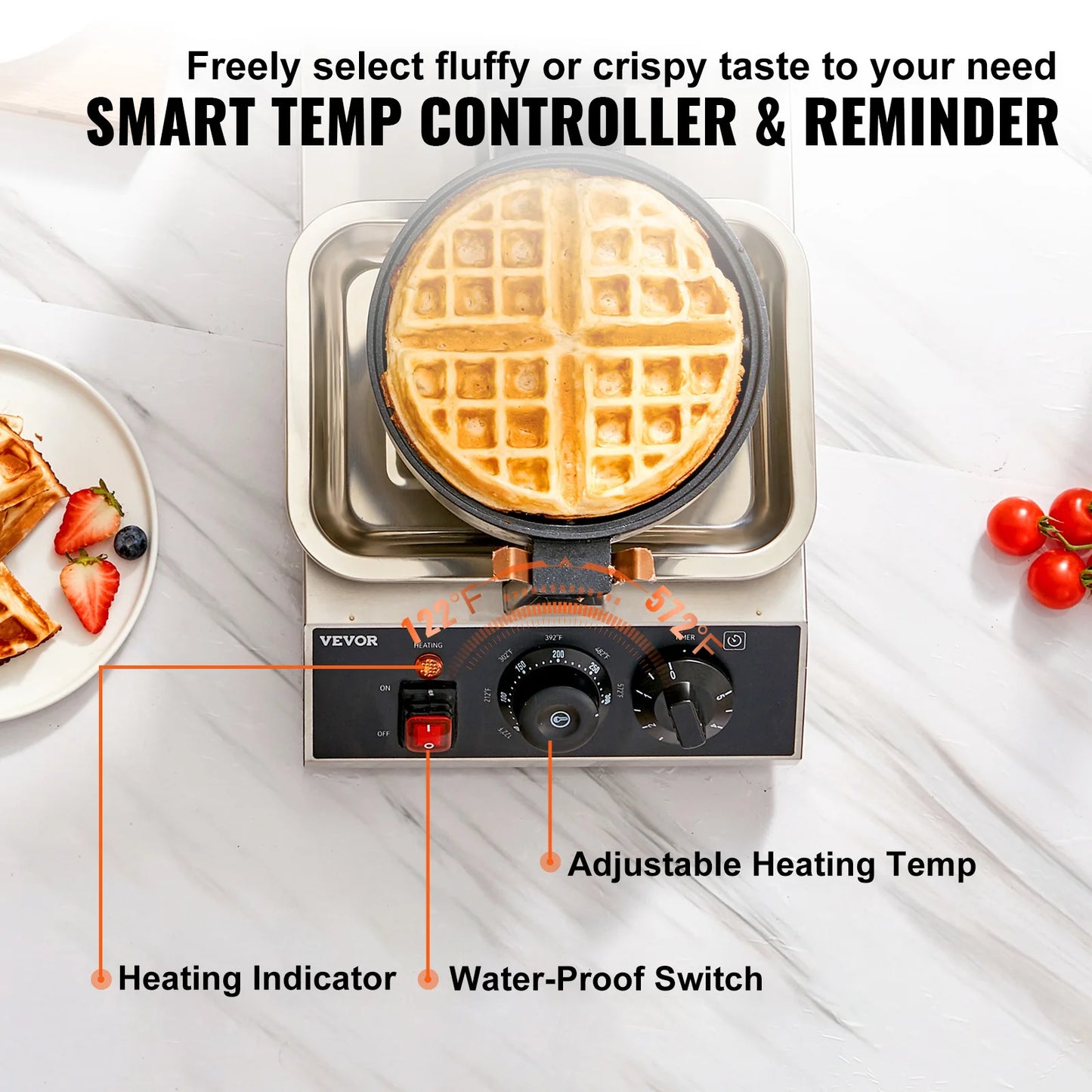 Commercial Round Electric Waffle Maker
