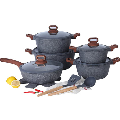 15-Piece Ceramic Nonstick Cookware Set