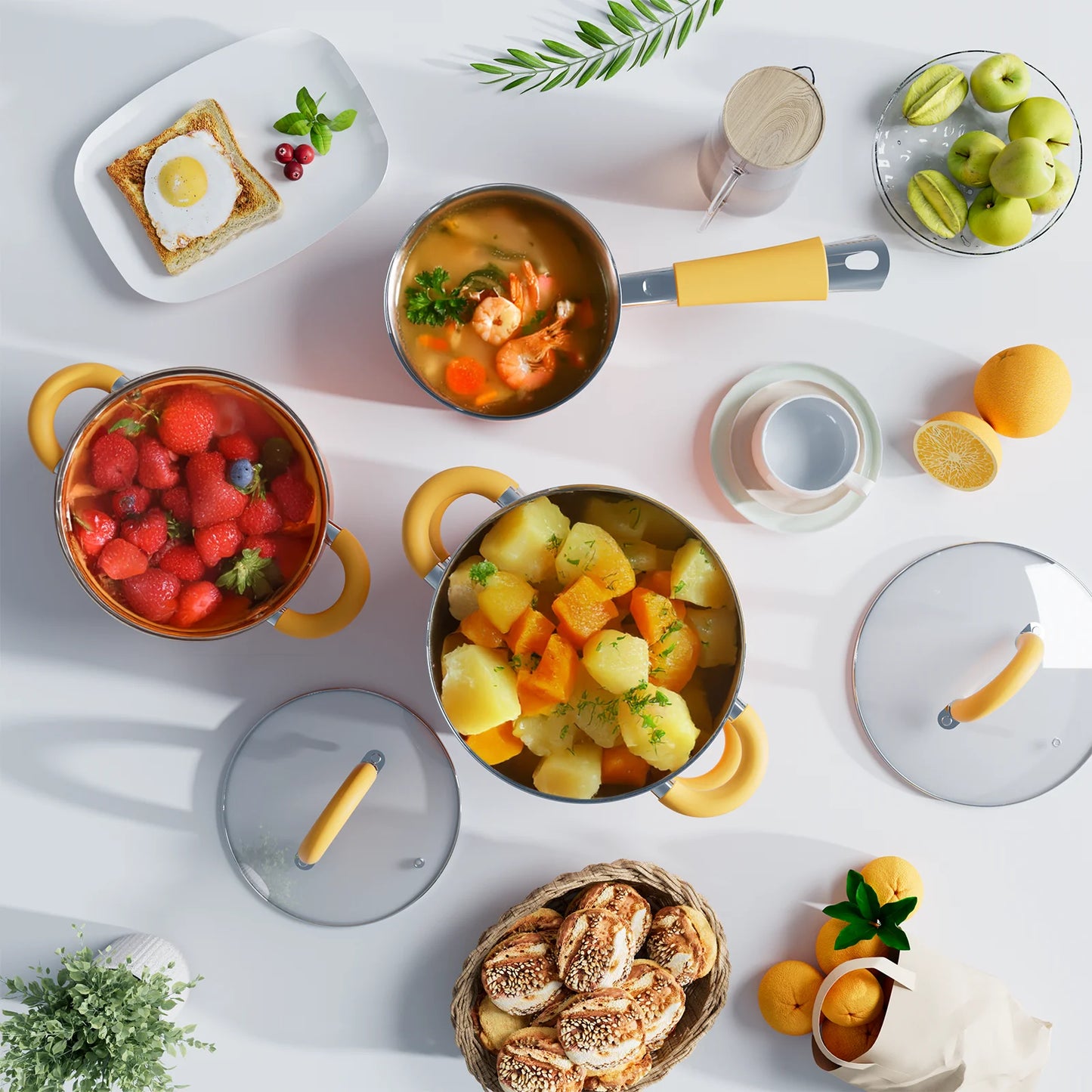 7-Piece Stainless Steel Cookware Set