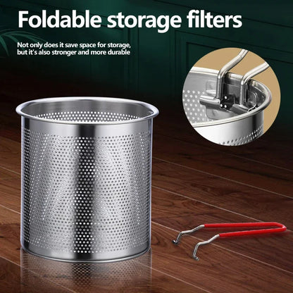 Stainless Steel Japanese Deep Frying Pot Set