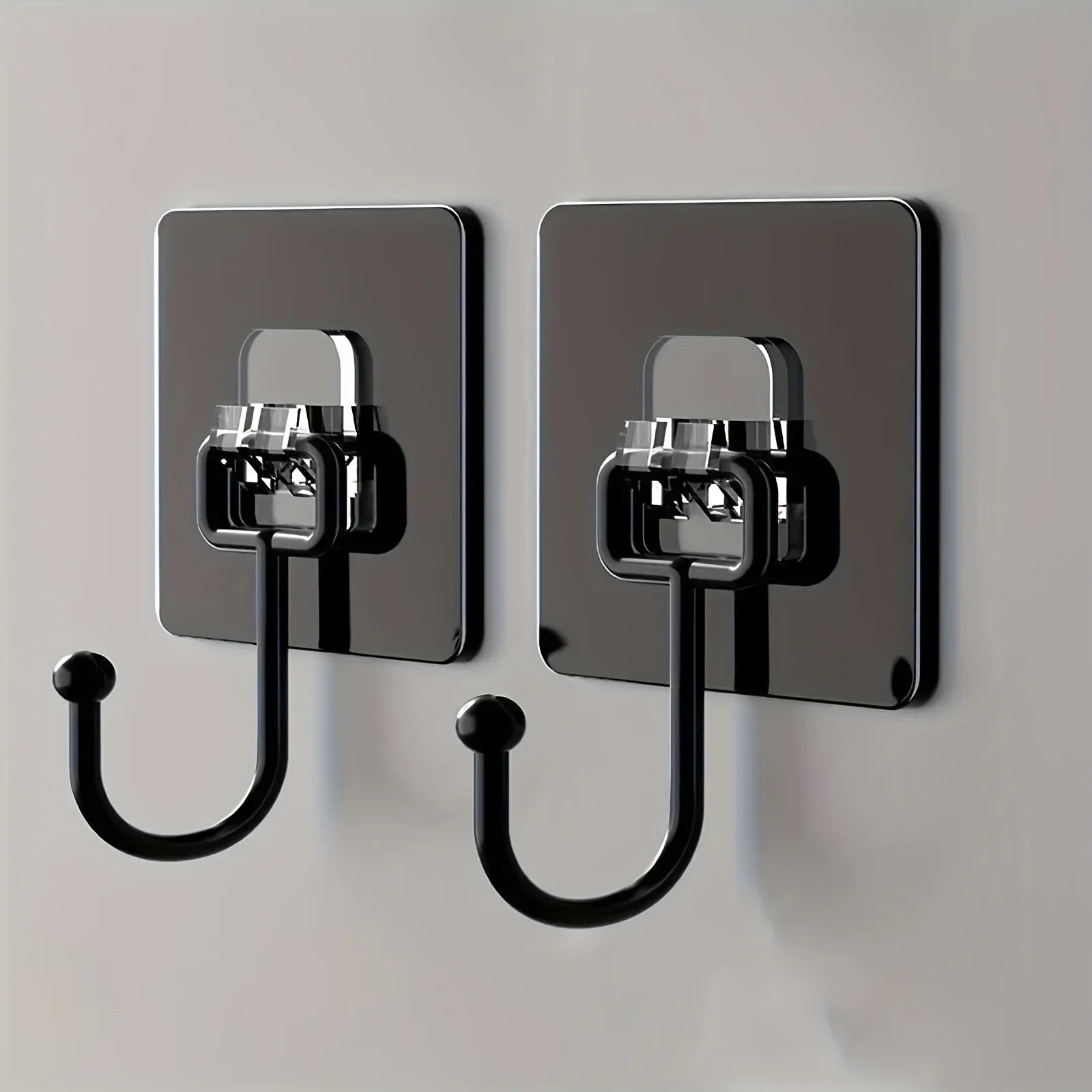 5pcs Heavy Duty Wall Hooks - Self Adhesive Multi-Purpose Hooks for Towels, Robes, Keys. Waterproof for Bathroom Kitchen Use.
