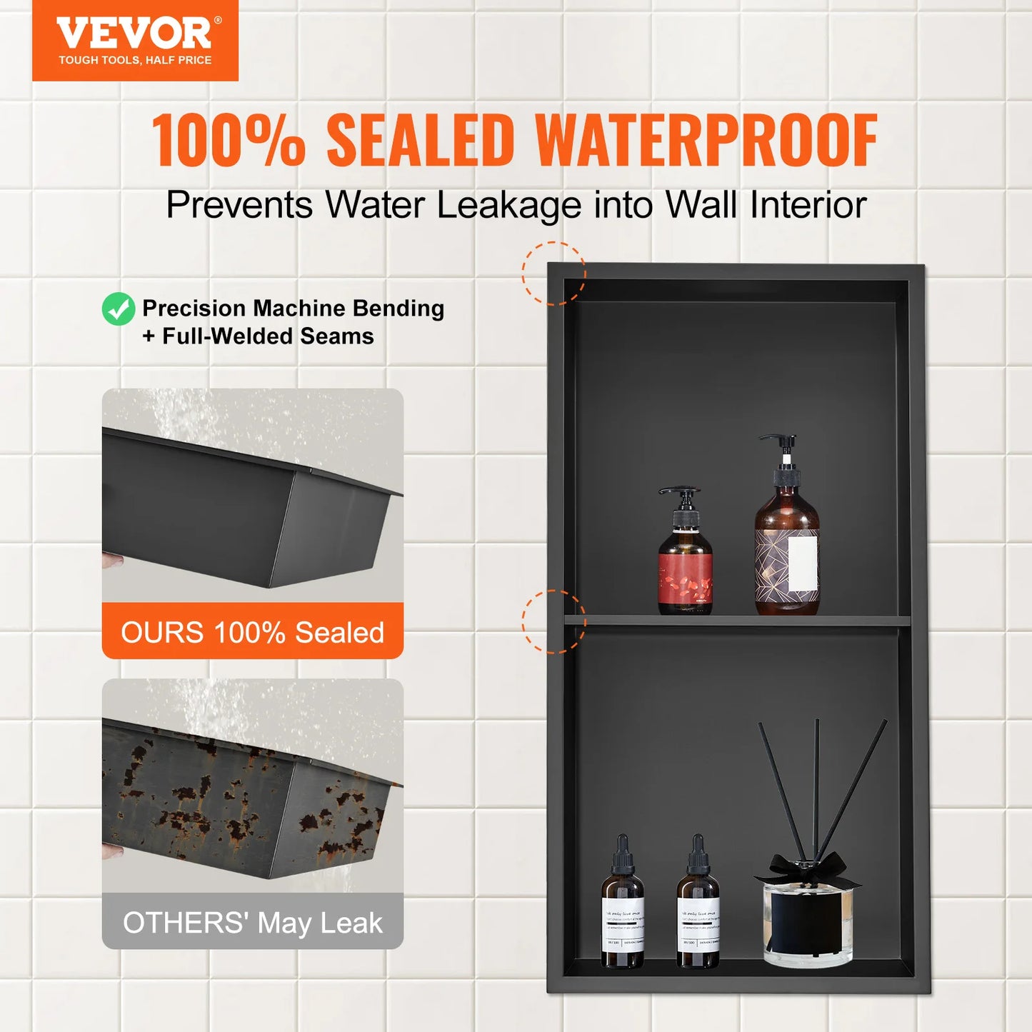 Stainless Steel Recessed Shower Niche