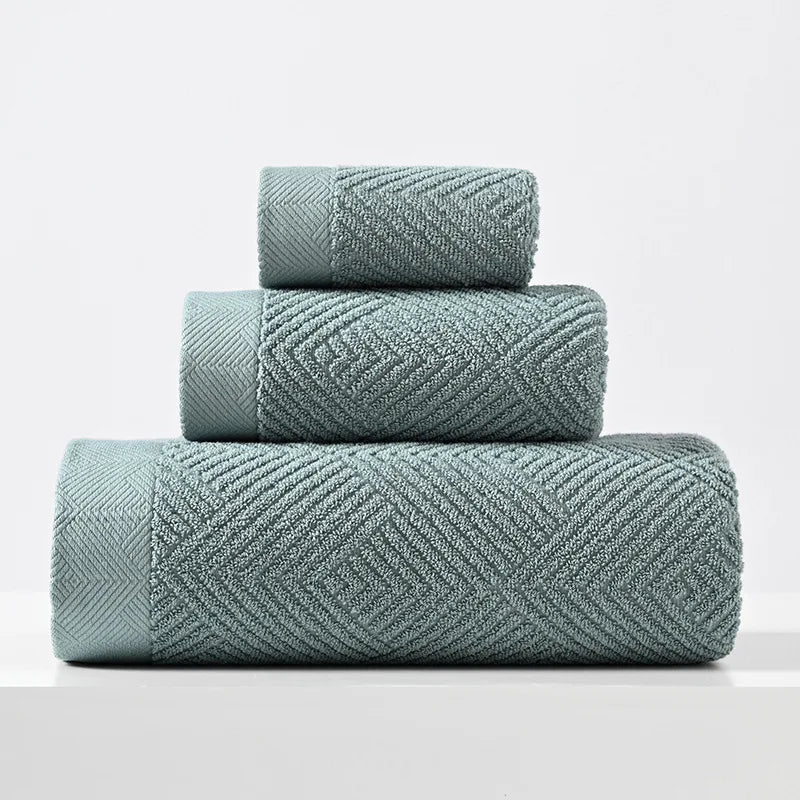 3pcs/set bath towel 70*140 face towel quick dry water-absorbent soft cotton bath towels beige yellow grey green men women kids