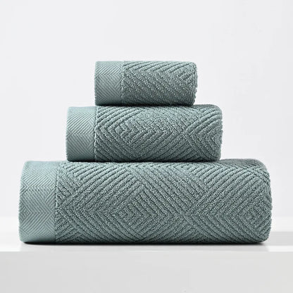 3-Piece Quick-Dry Cotton Towel Set