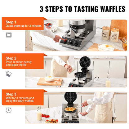 Commercial Round Electric Waffle Maker