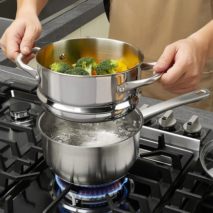 10-Piece Stainless Steel Cookware Set