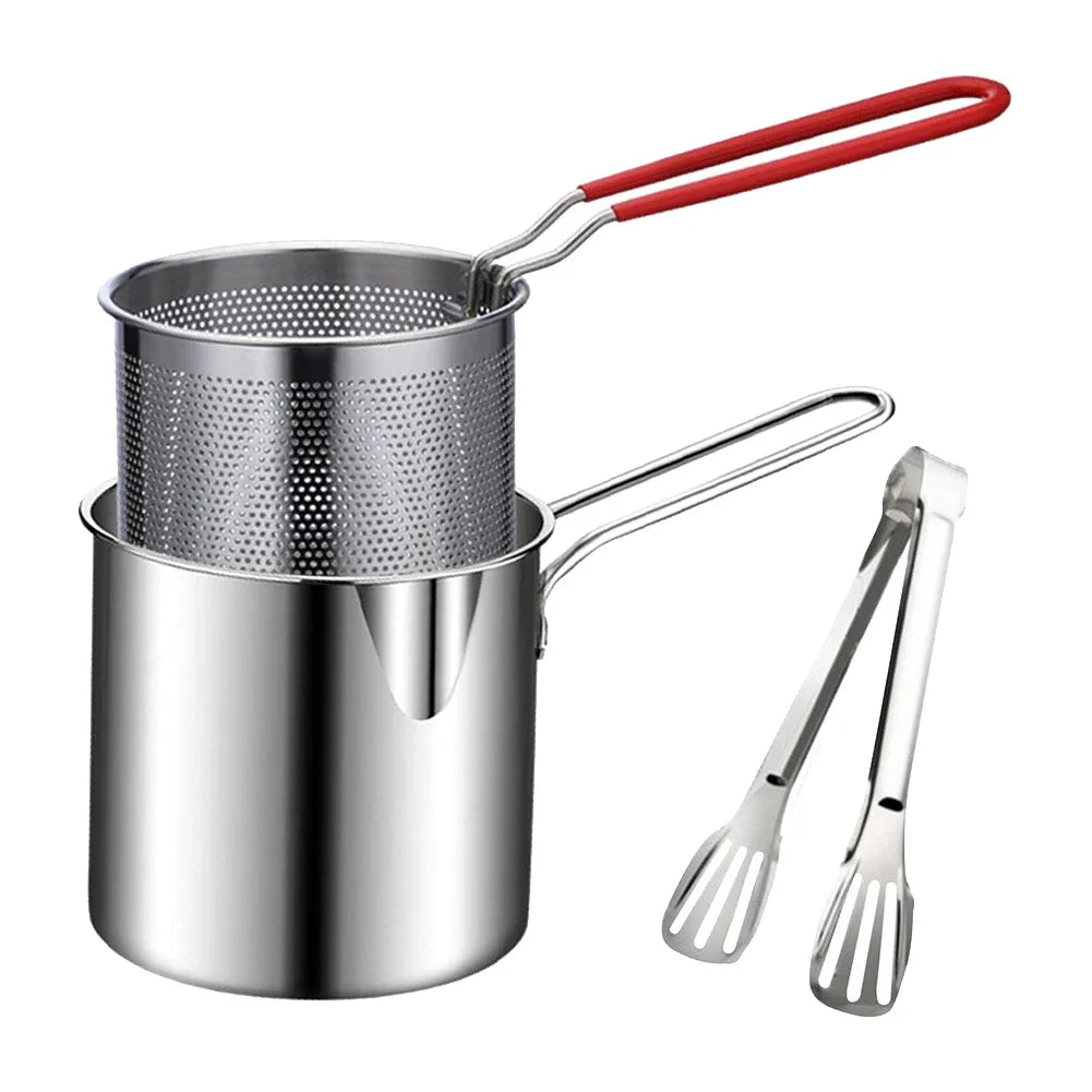 Stainless Steel Japanese Deep Frying Pot Set