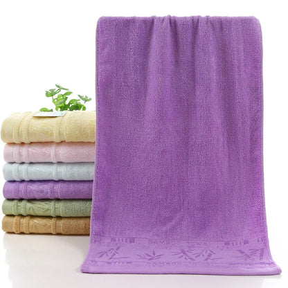 2-Piece Plush Bamboo Fiber Towel Set