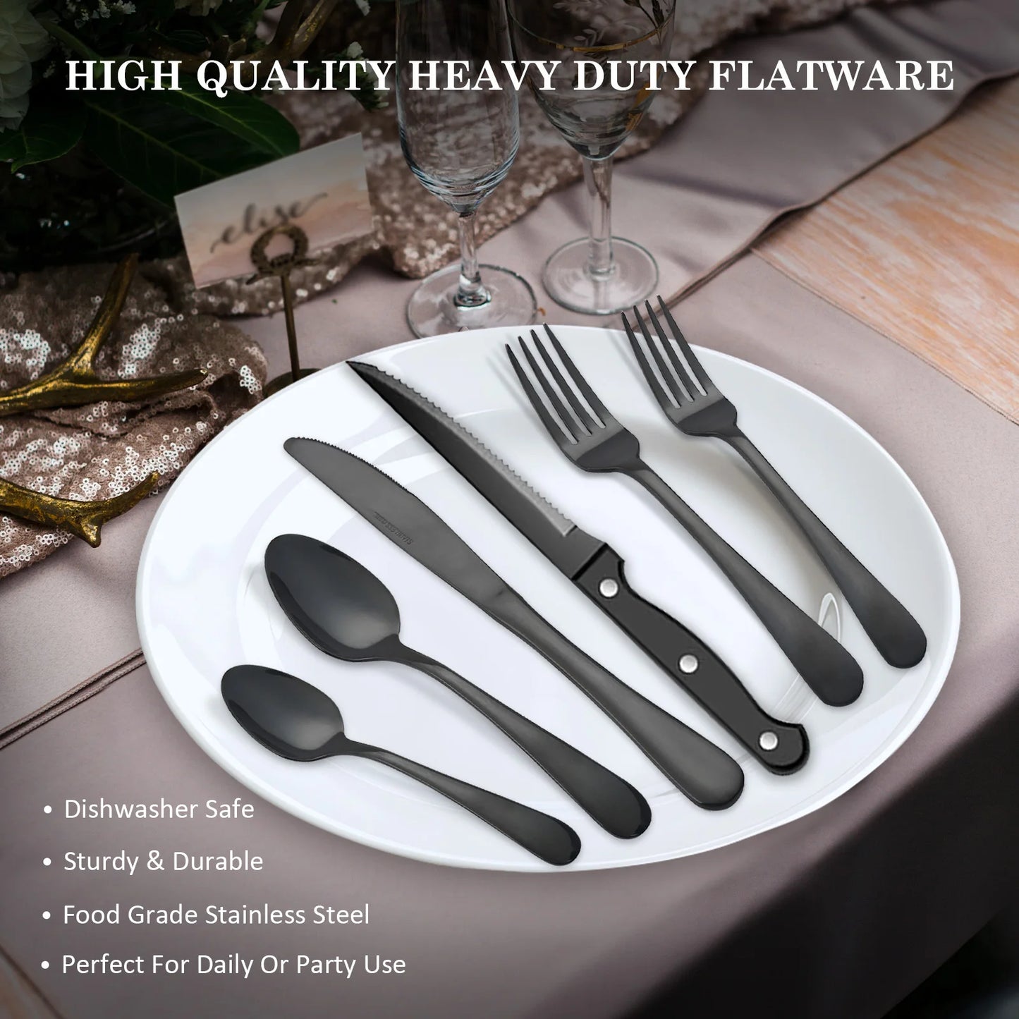 24-Piece Stainless Steel Flatware Set