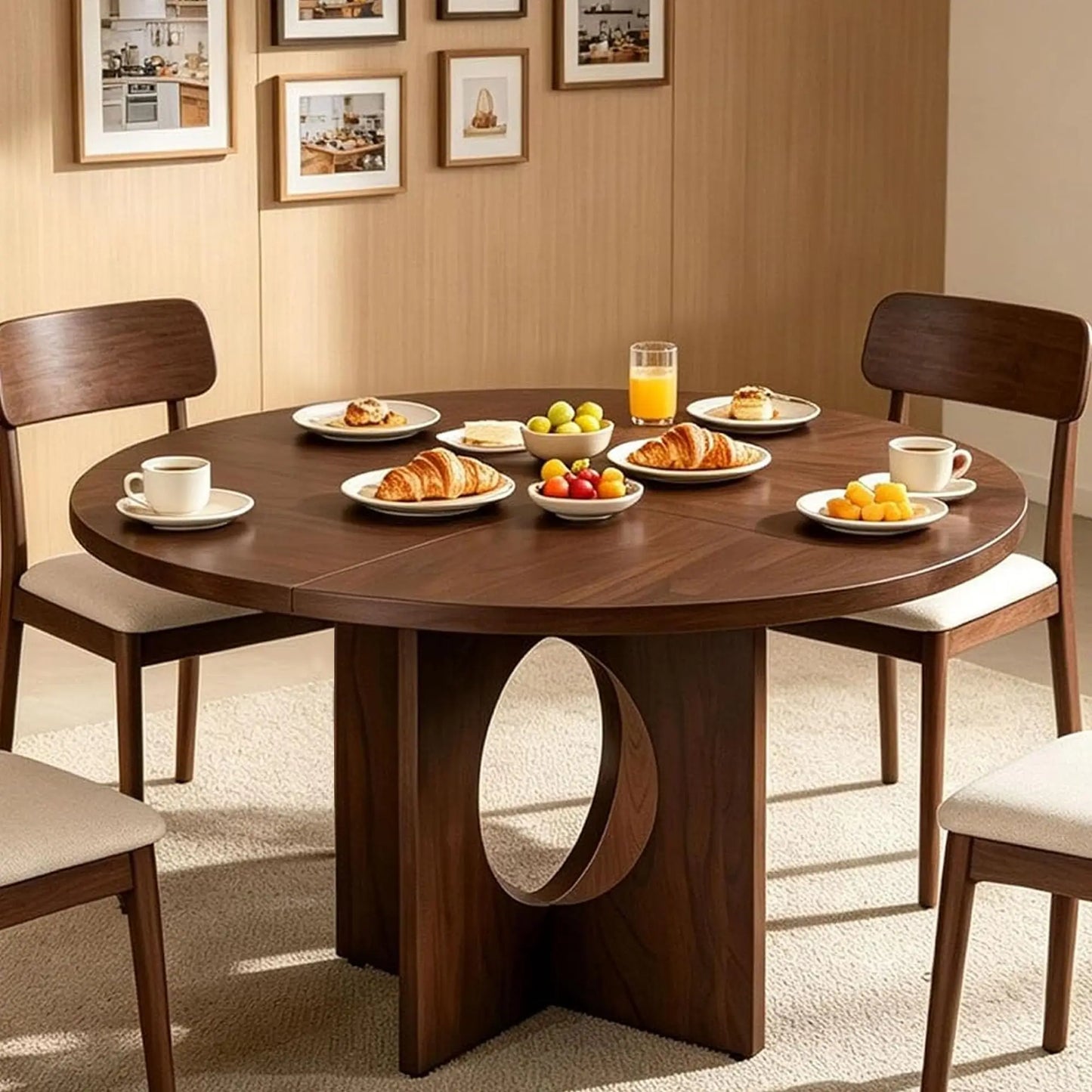47-Inch Farmhouse Round Dining Table