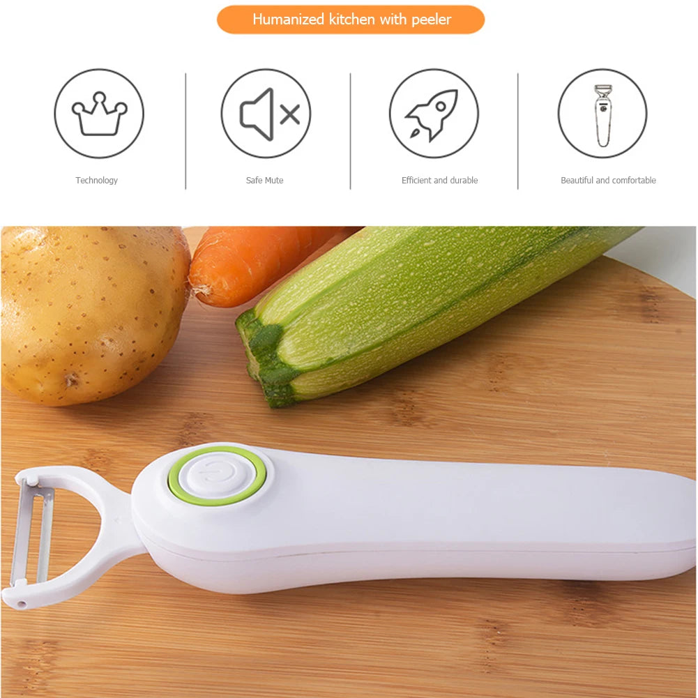 USB Rechargeable Electric Peeler with 3 Heads