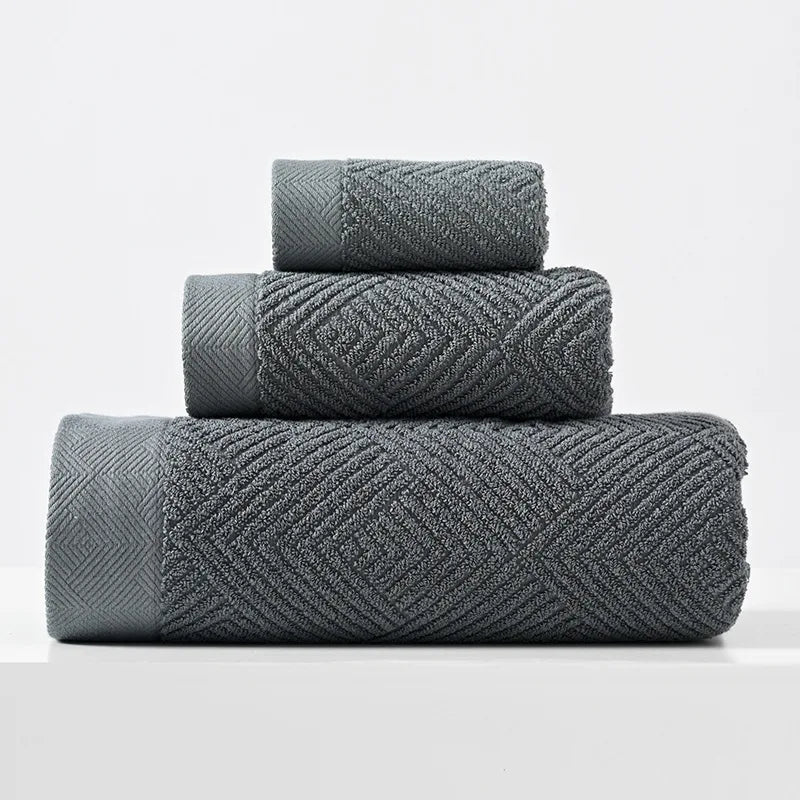 3pcs/set bath towel 70*140 face towel quick dry water-absorbent soft cotton bath towels beige yellow grey green men women kids