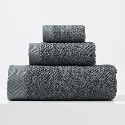 3-Piece Quick-Dry Cotton Towel Set