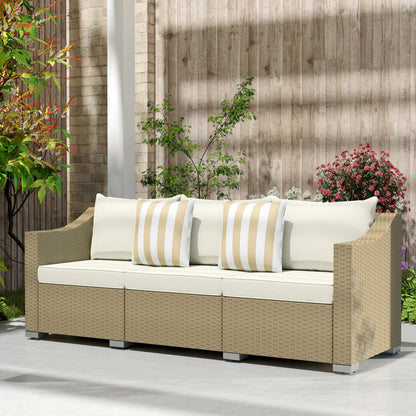 3-Seater Outdoor Wicker Sofa