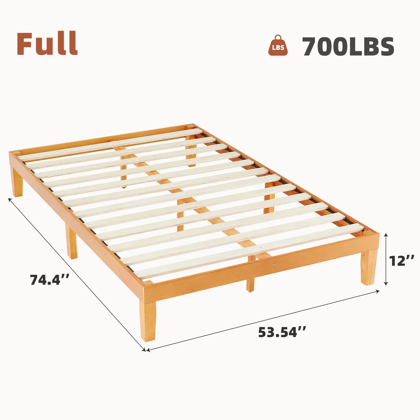 Solid Wood Platform Bed Frame