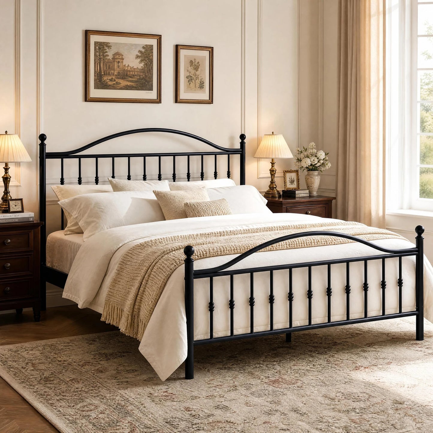 Victorian Metal Platform Bed Frame