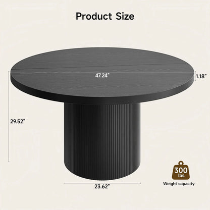 47-Inch Fluted Round Dining Table