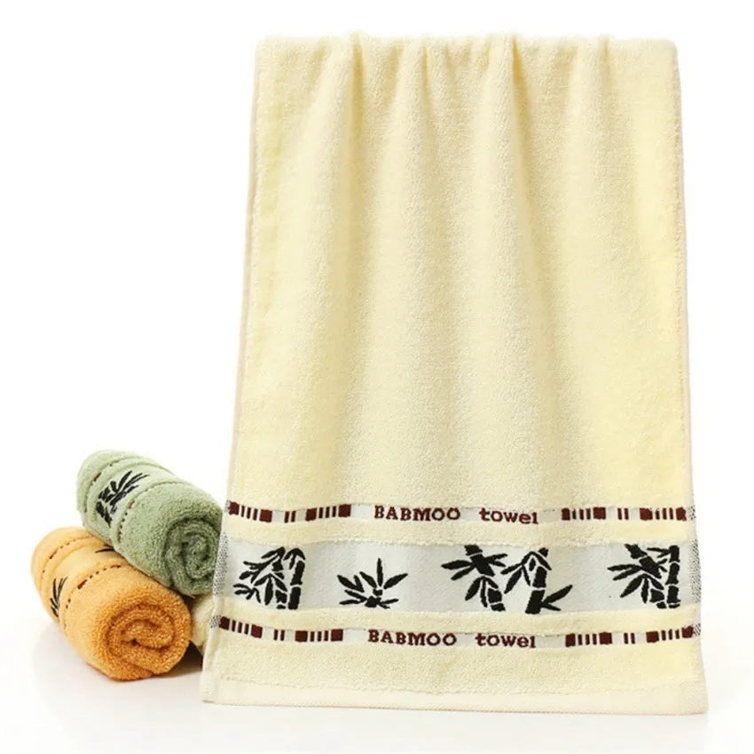 2pcs Bamboo Fiber Towels Sets 34x74cm 70x140cm Home Bath Towels Adults Face Towel Thick Absorbent Luxury Bathroom Gift Towels