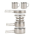 8-Piece Stainless Steel Camping Cookware Set