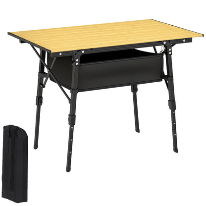 Height-Adjustable Folding Camping Table