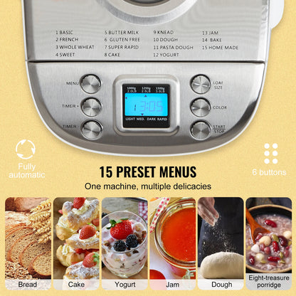 15-in-1 Automatic Bread Maker
