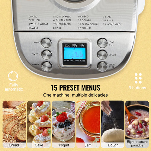 15-in-1 Automatic Bread Maker