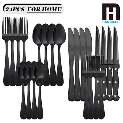 24-Piece Stainless Steel Flatware Set