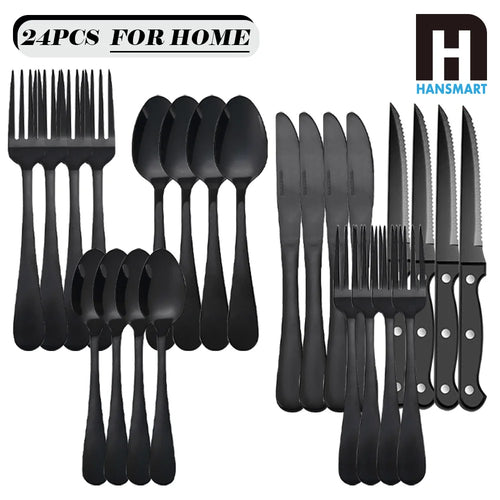 24-Piece Stainless Steel Flatware Set