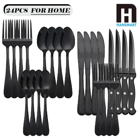 24-Piece Stainless Steel Flatware Set