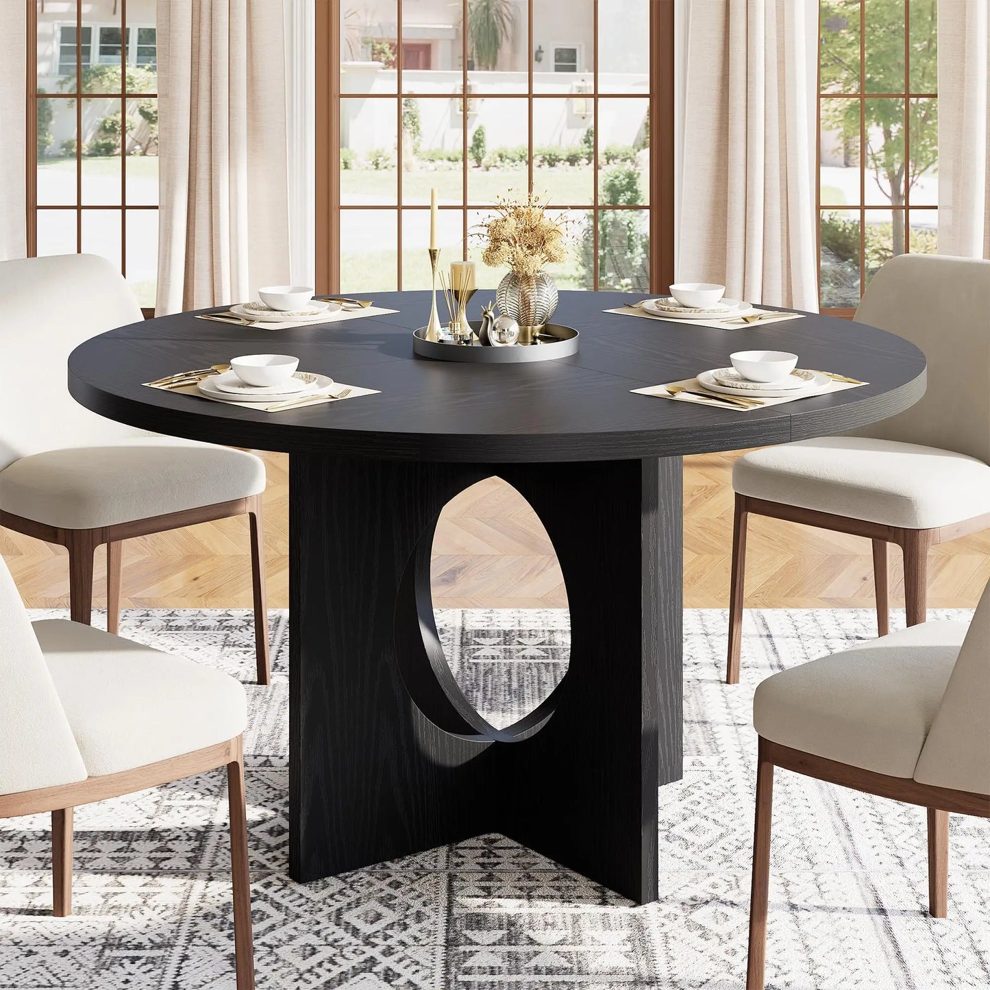 47-Inch Farmhouse Round Dining Table