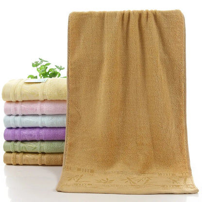2-Piece Plush Bamboo Fiber Towel Set