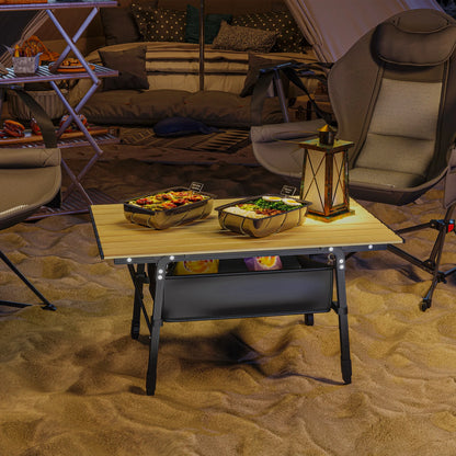 Height-Adjustable Folding Camping Table